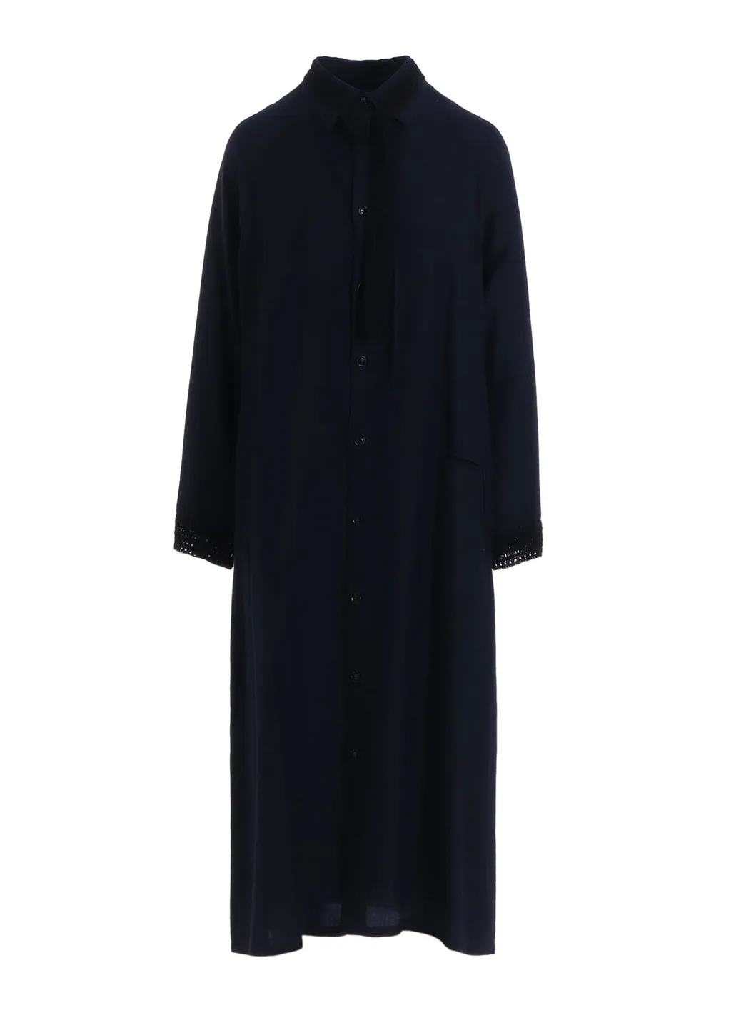 Cupro Dungaree Twill Crochet Combination Shrt Dress