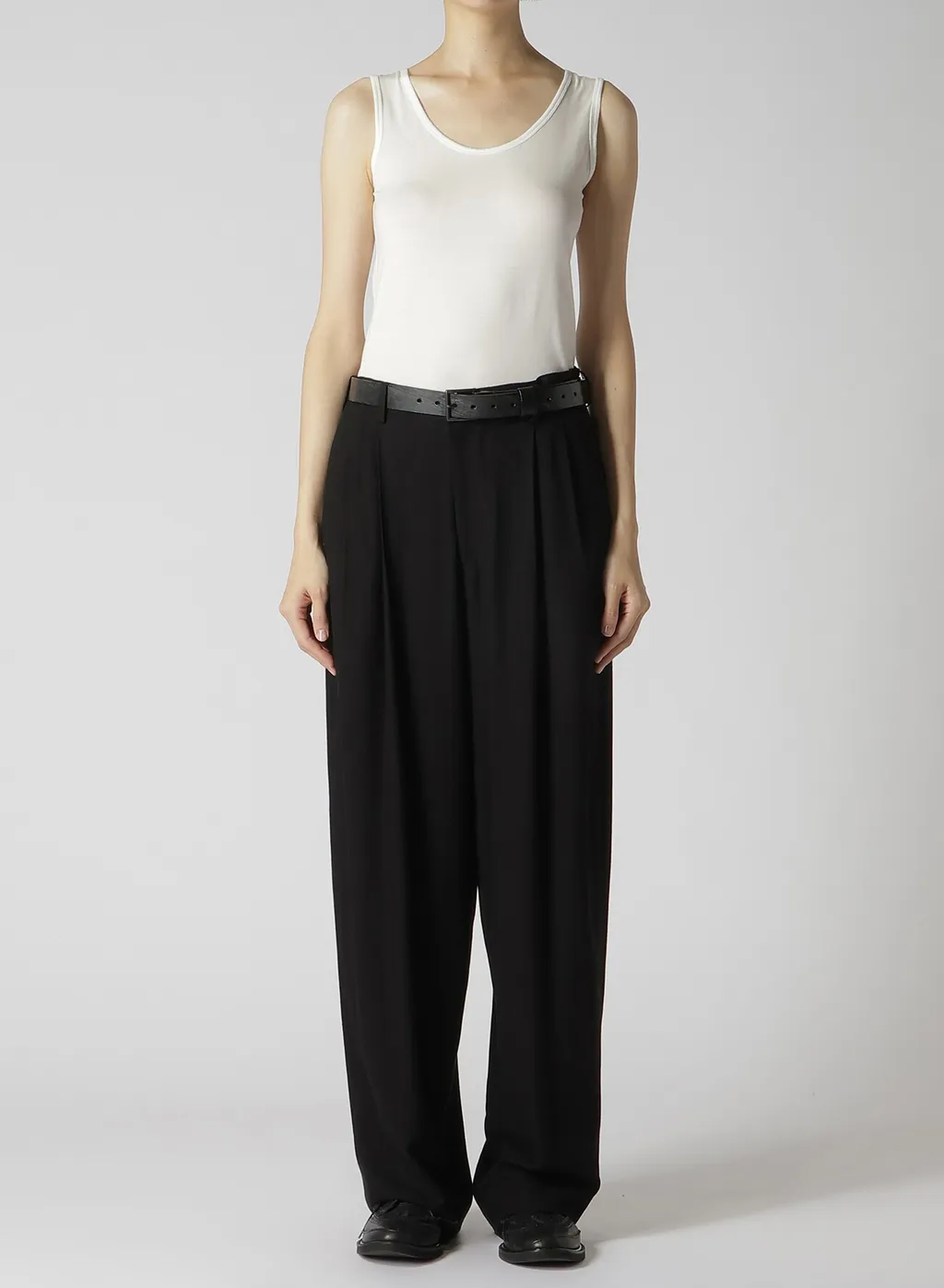Rayon Viyella Double Tucked Wide Pants