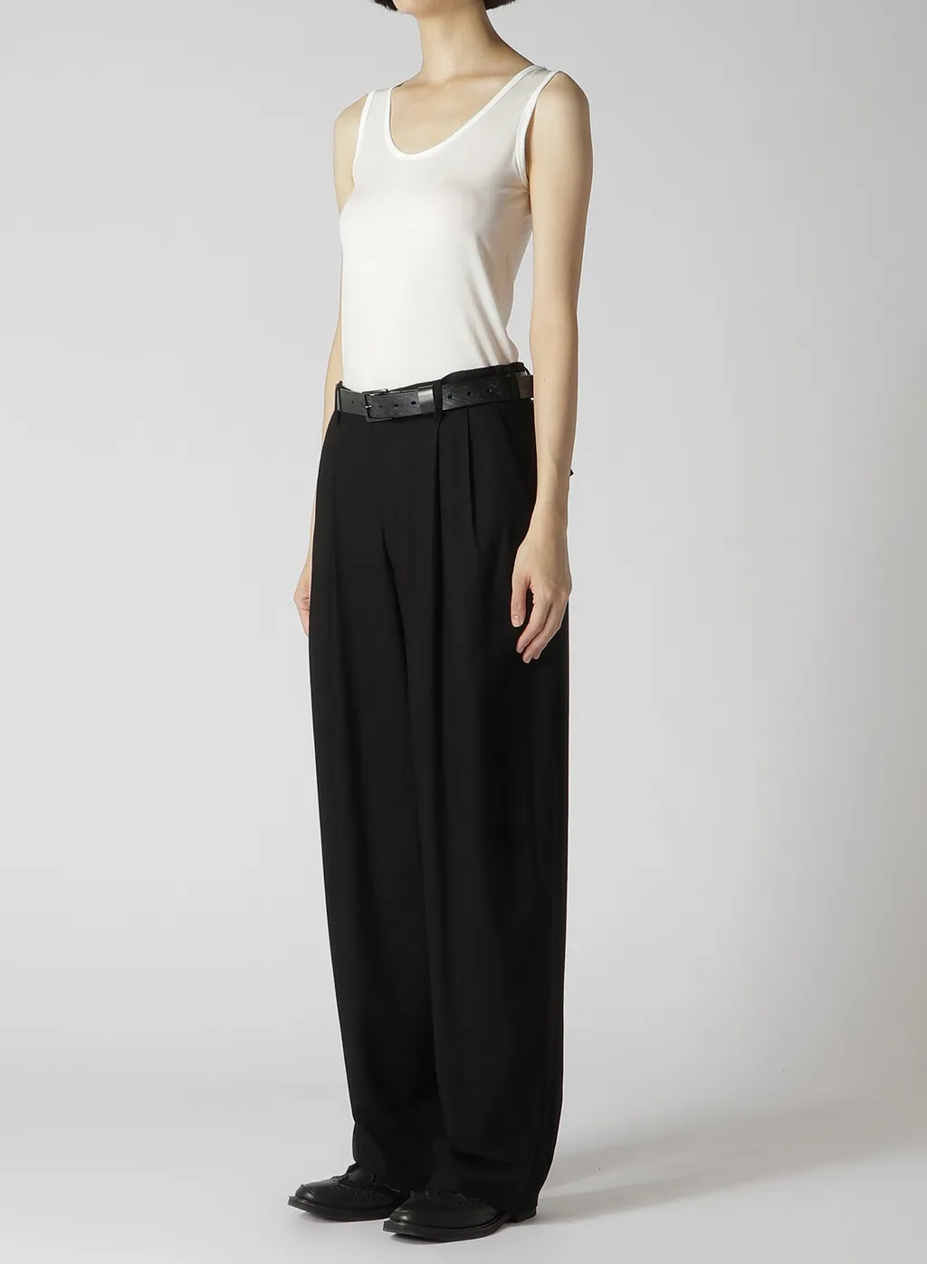 Rayon Viyella Double Tucked Wide Pants