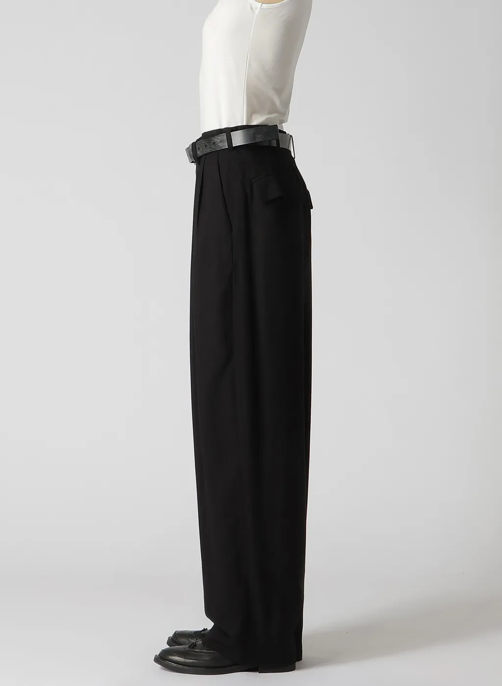 Rayon Viyella Double Tucked Wide Pants