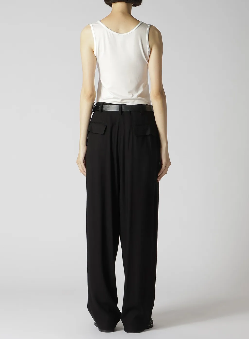 Rayon Viyella Double Tucked Wide Pants