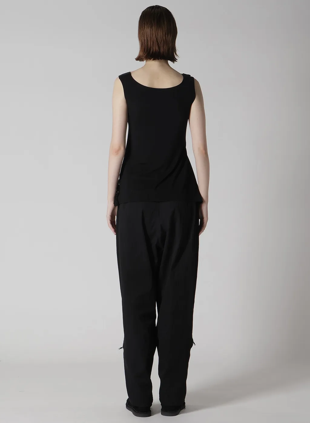 Cupro Dungaree Twill Crochet Combination Blouse