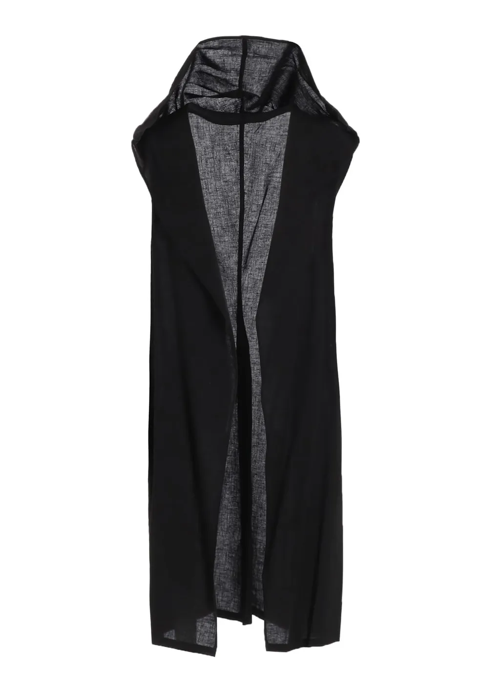Rayon/Linen Sheeting Hoodie Vest