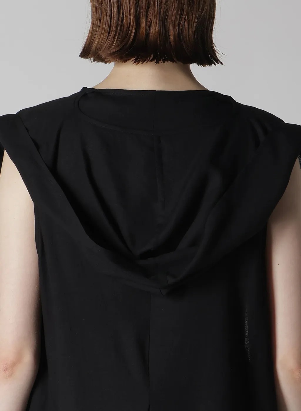 Rayon/Linen Sheeting Hoodie Vest