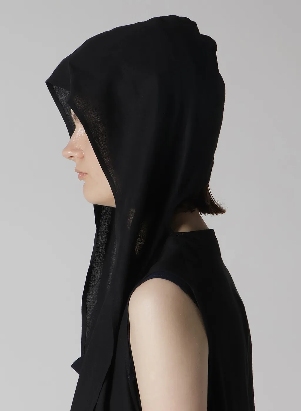 Rayon/Linen Sheeting Hoodie Vest