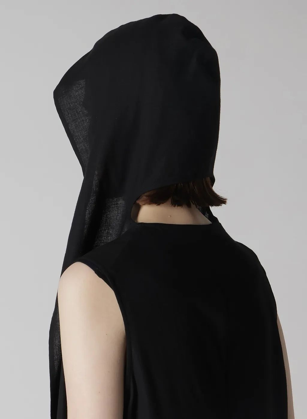 Rayon/Linen Sheeting Hoodie Vest