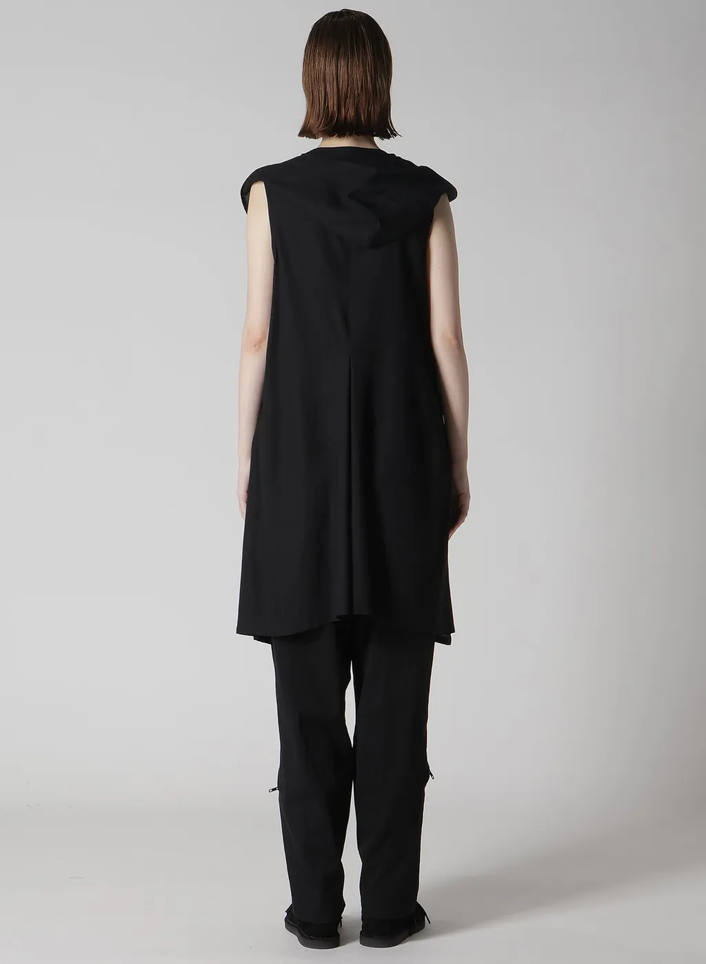 Rayon/Linen Sheeting Hoodie Vest