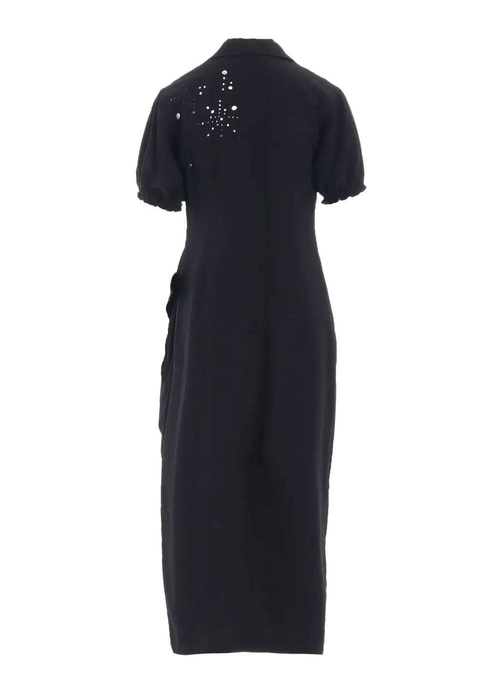 Cupro/Dungaree Baller Lace Left Side Gathered Dress