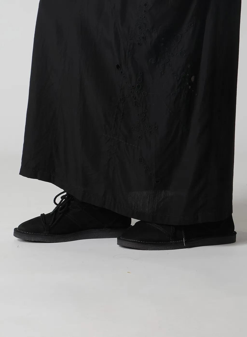 Cupro/Dungaree Baller Lace Left Side Gathered Dress