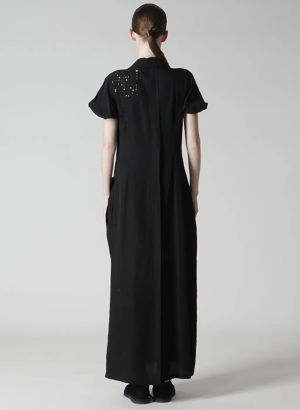 Cupro/Dungaree Baller Lace Left Side Gathered Dress