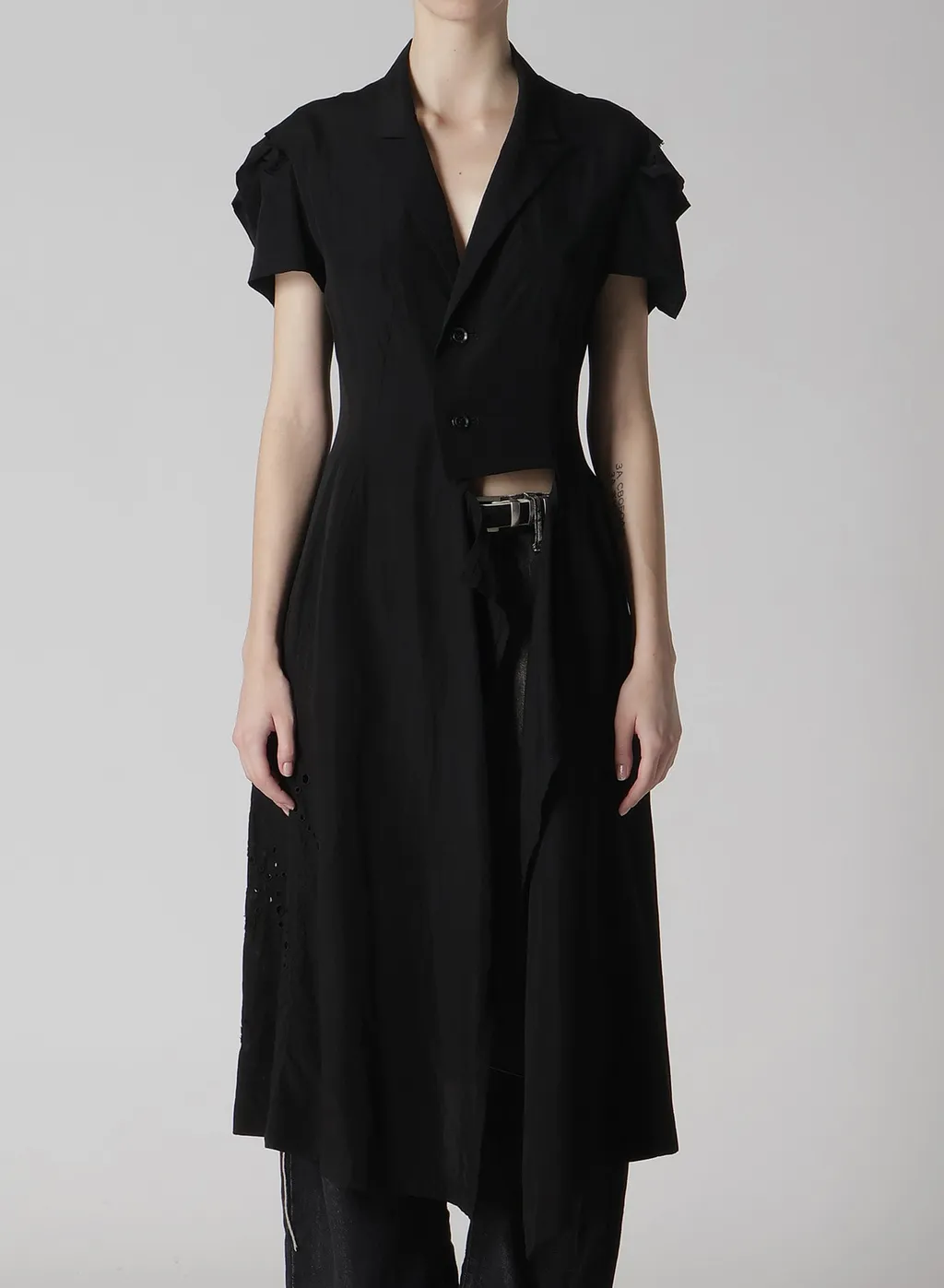 Cupro/Dungaree Baller Lace Square Cloth Sleeve Jacket