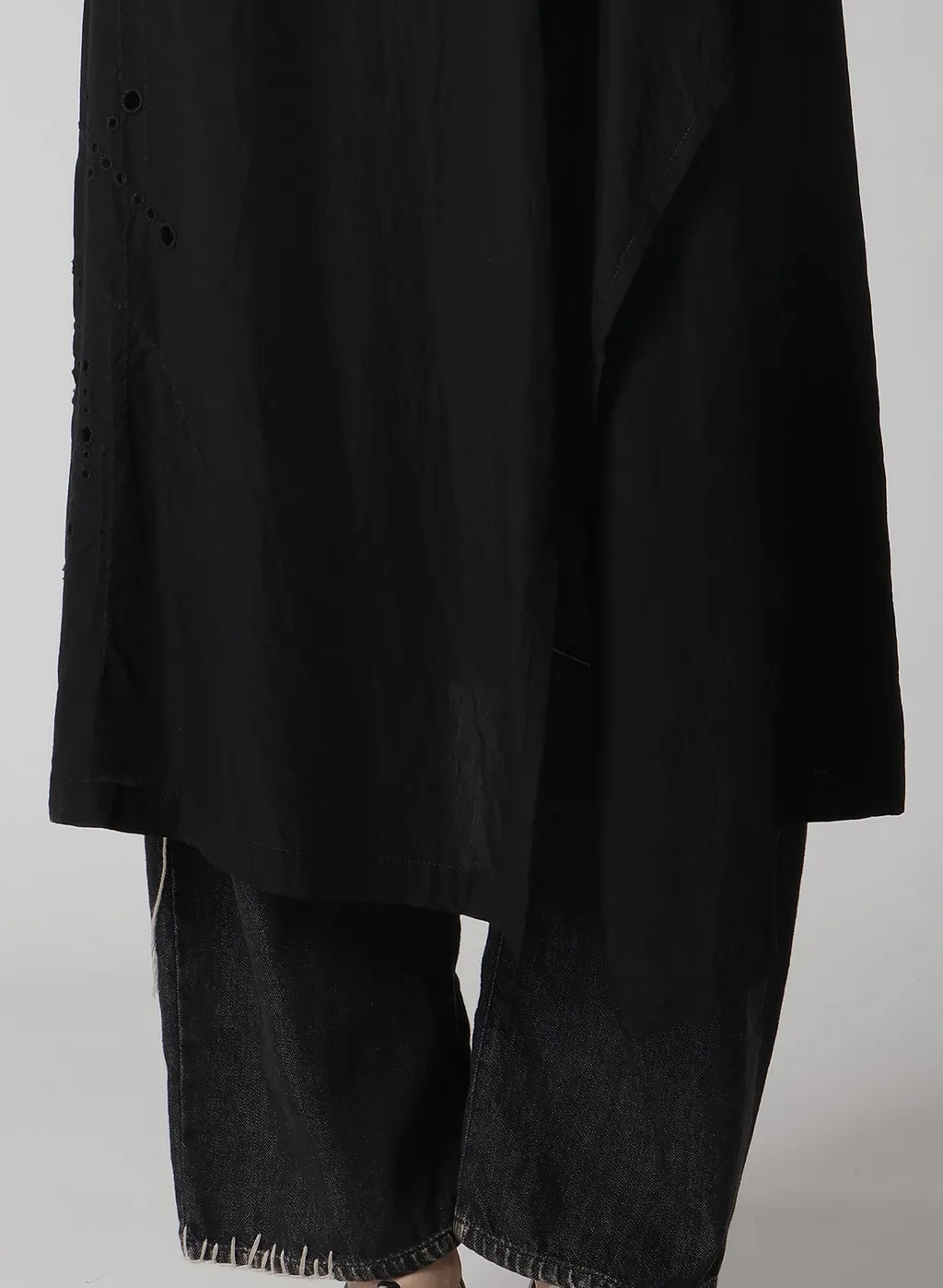 Cupro/Dungaree Baller Lace Square Cloth Sleeve Jacket