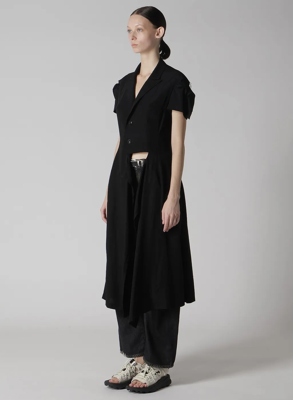 Cupro/Dungaree Baller Lace Square Cloth Sleeve Jacket