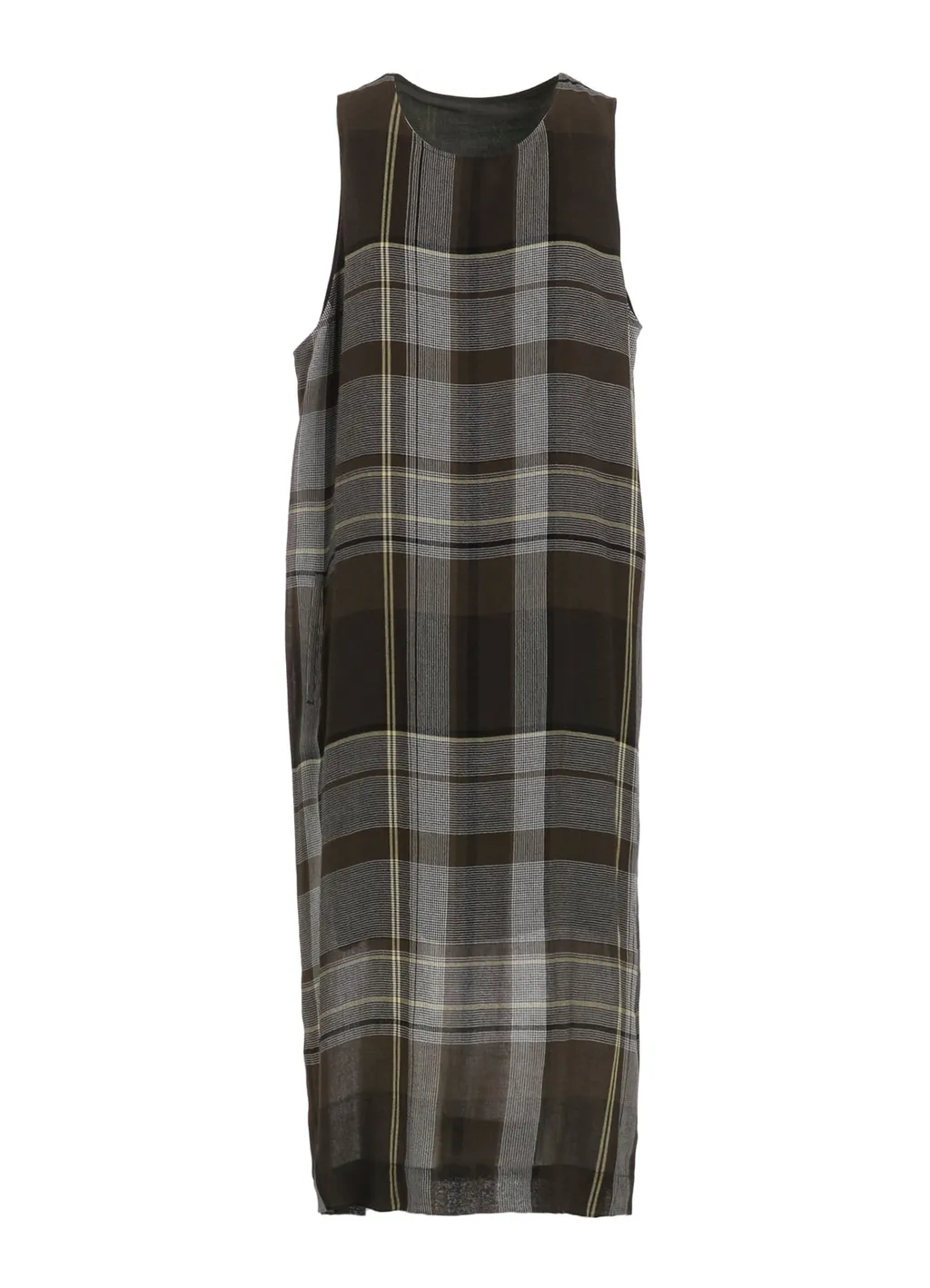 Ry/Ny Gauze Plaid Sleeveles Dress