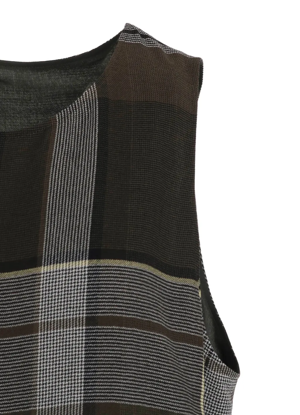 Ry/Ny Gauze Plaid Sleeveles Dress