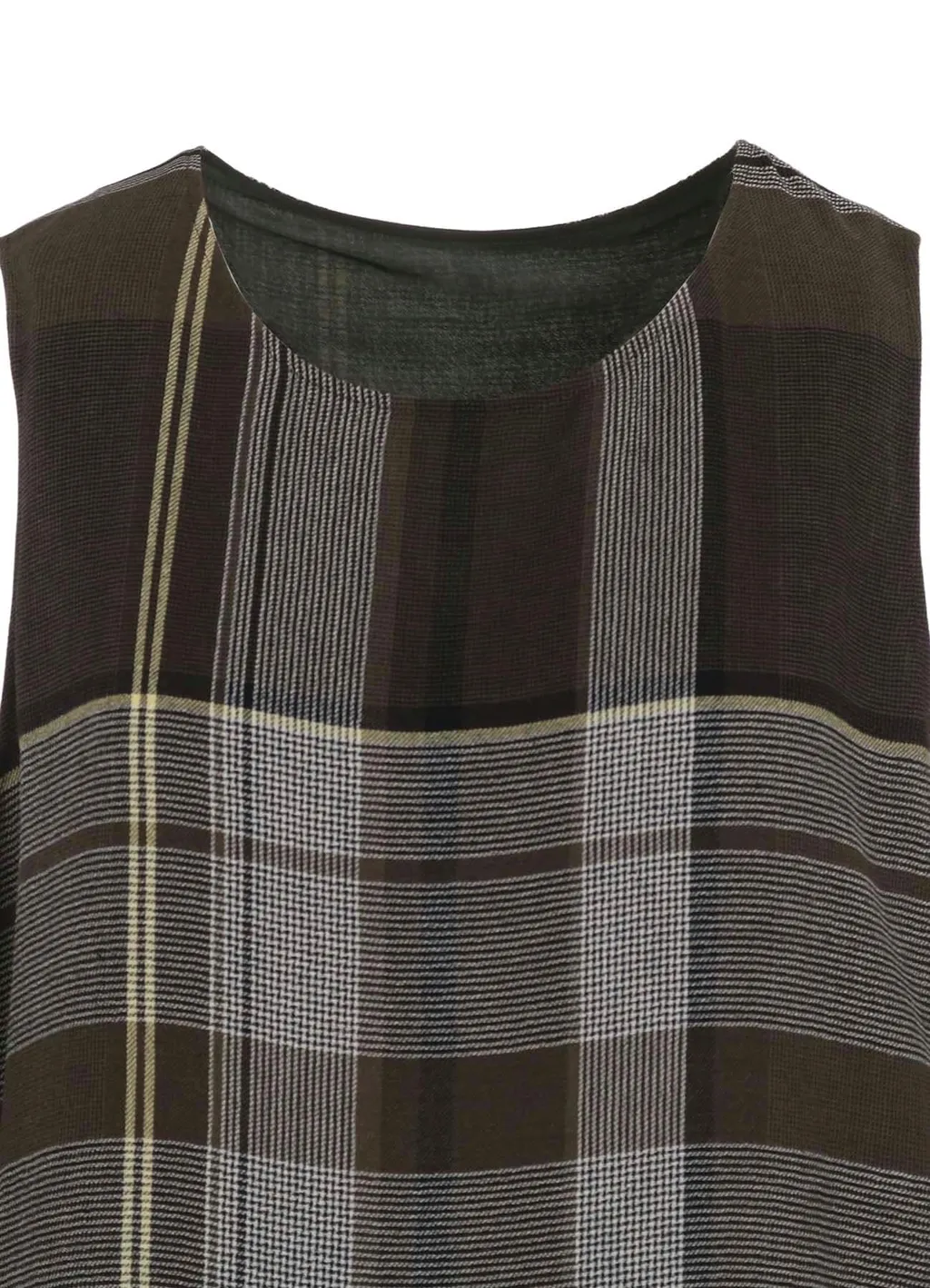 Ry/Ny Gauze Plaid Sleeveles Dress