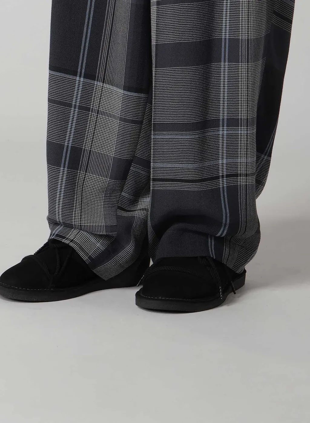 Gauze Plaid Suspender Pants