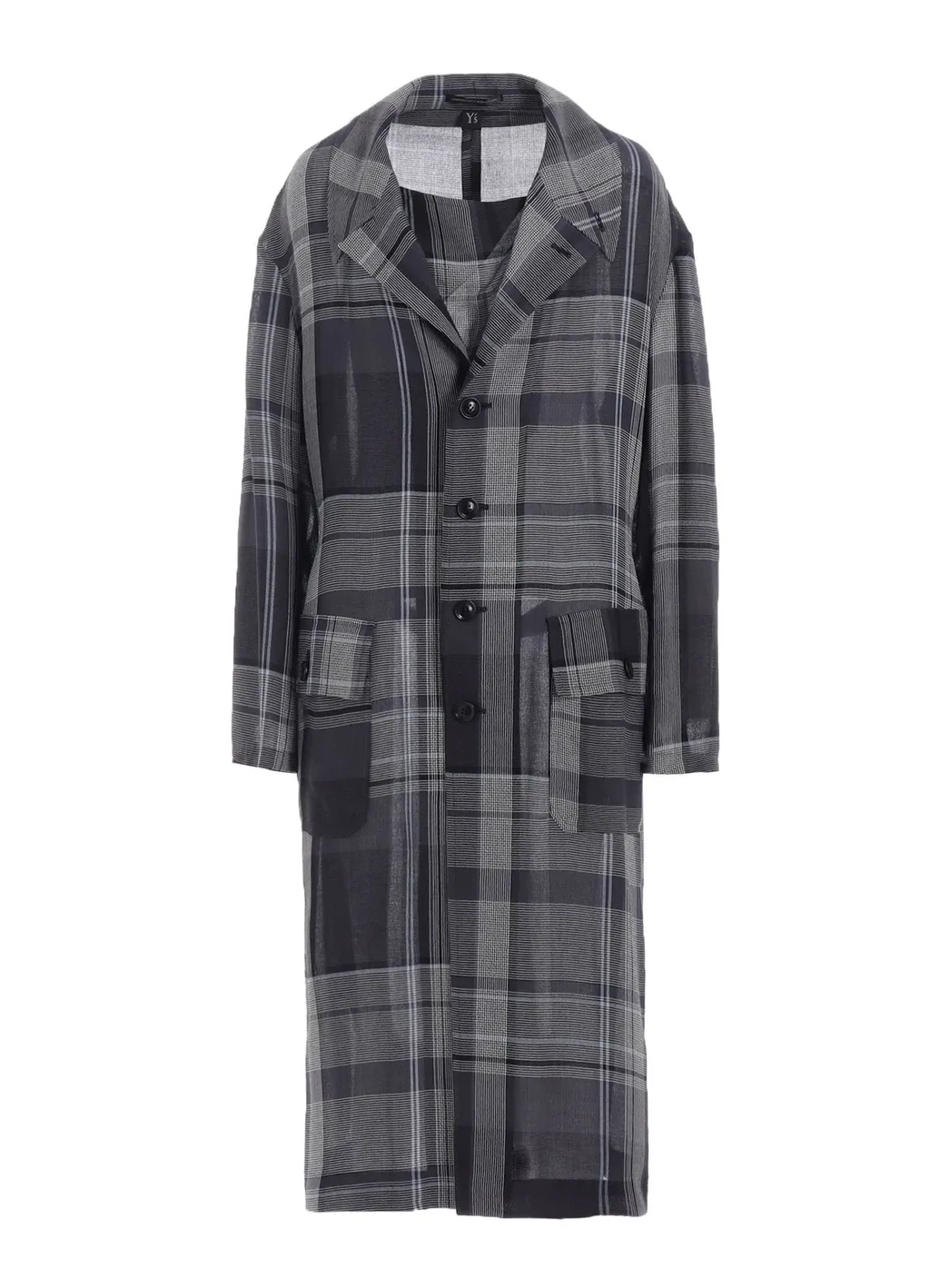 Gauze Plaid Big Jacket