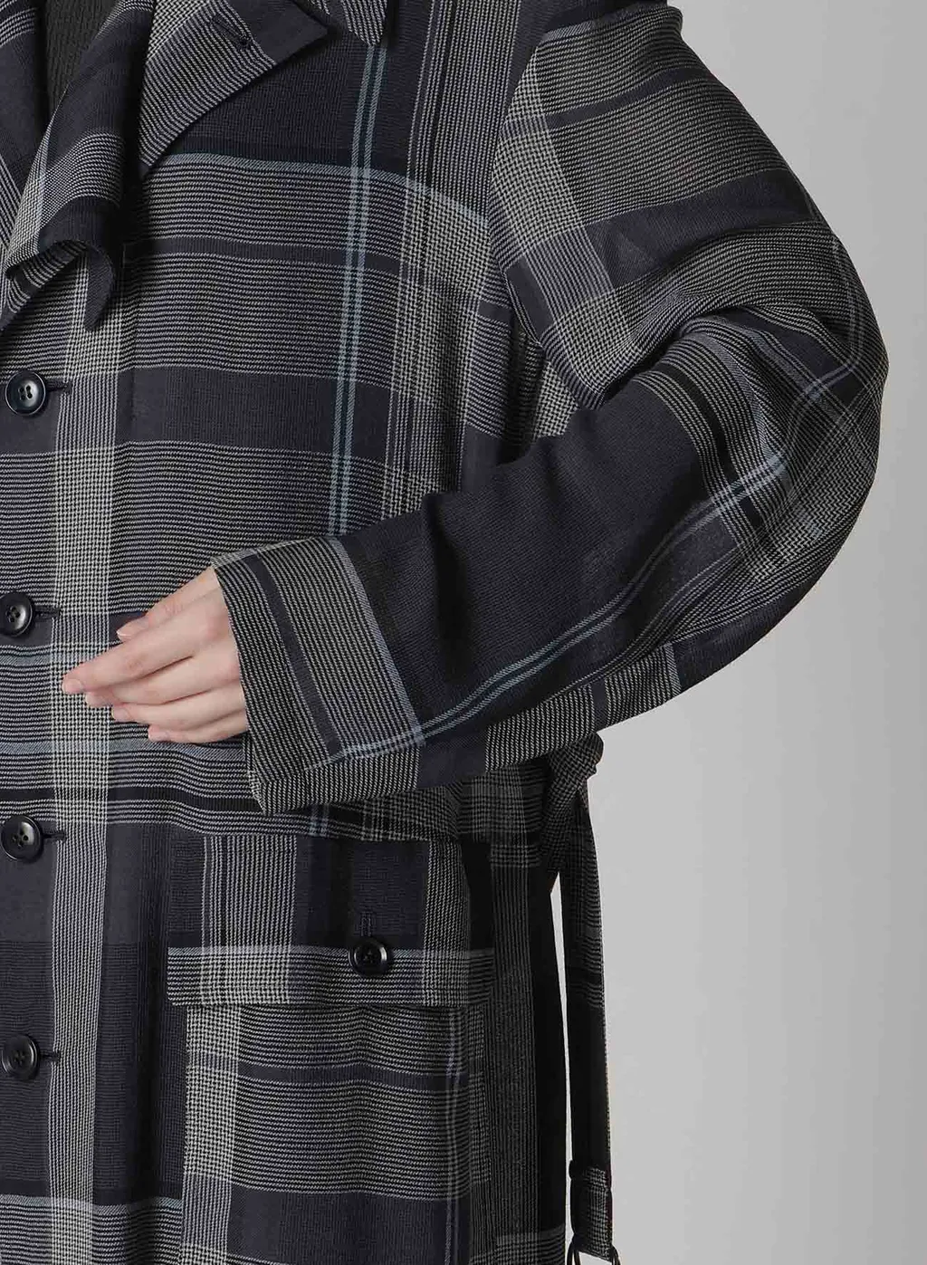 Gauze Plaid Big Jacket
