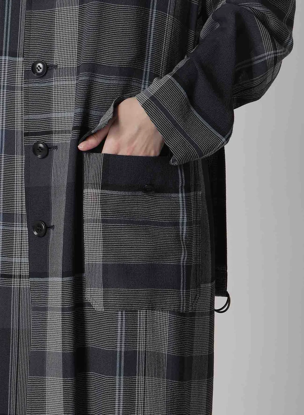 Gauze Plaid Big Jacket