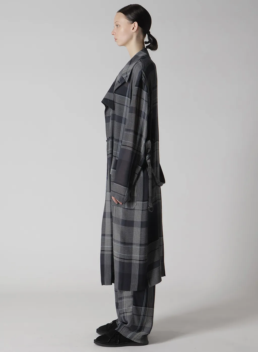 Gauze Plaid Big Jacket