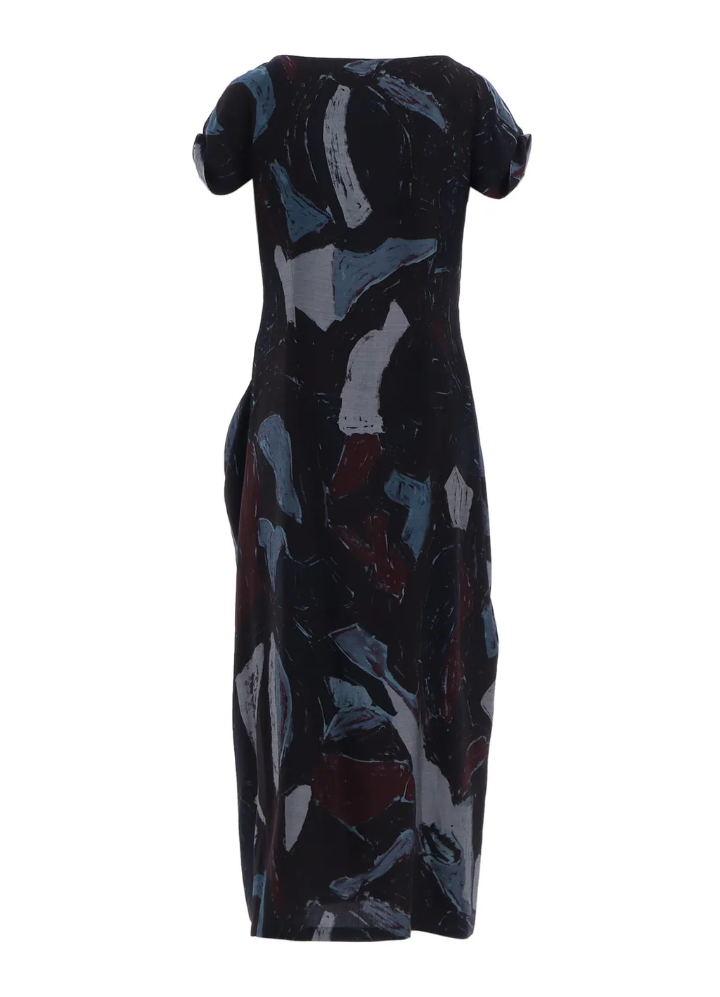 Cu/Dungaree Twill Painted City Print Square Neck Dress