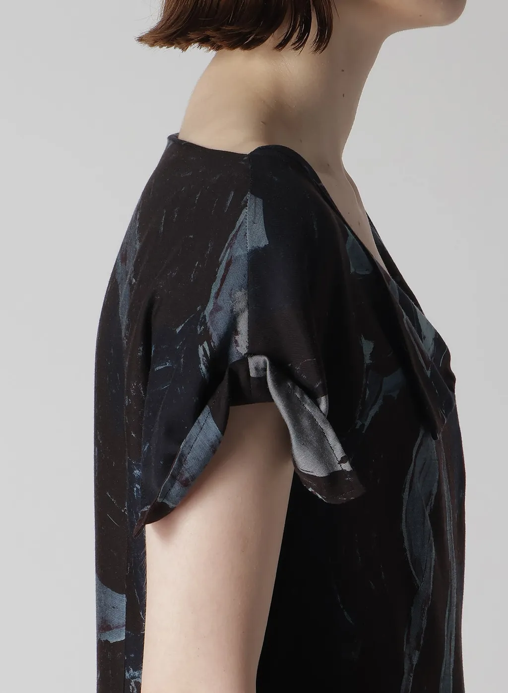Cu/Dungaree Twill Painted City Print Square Neck Dress