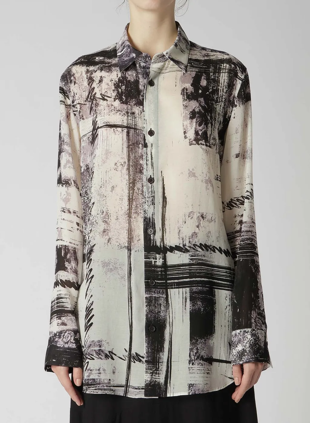 Cu/ Lawn Blurred Check Blouse