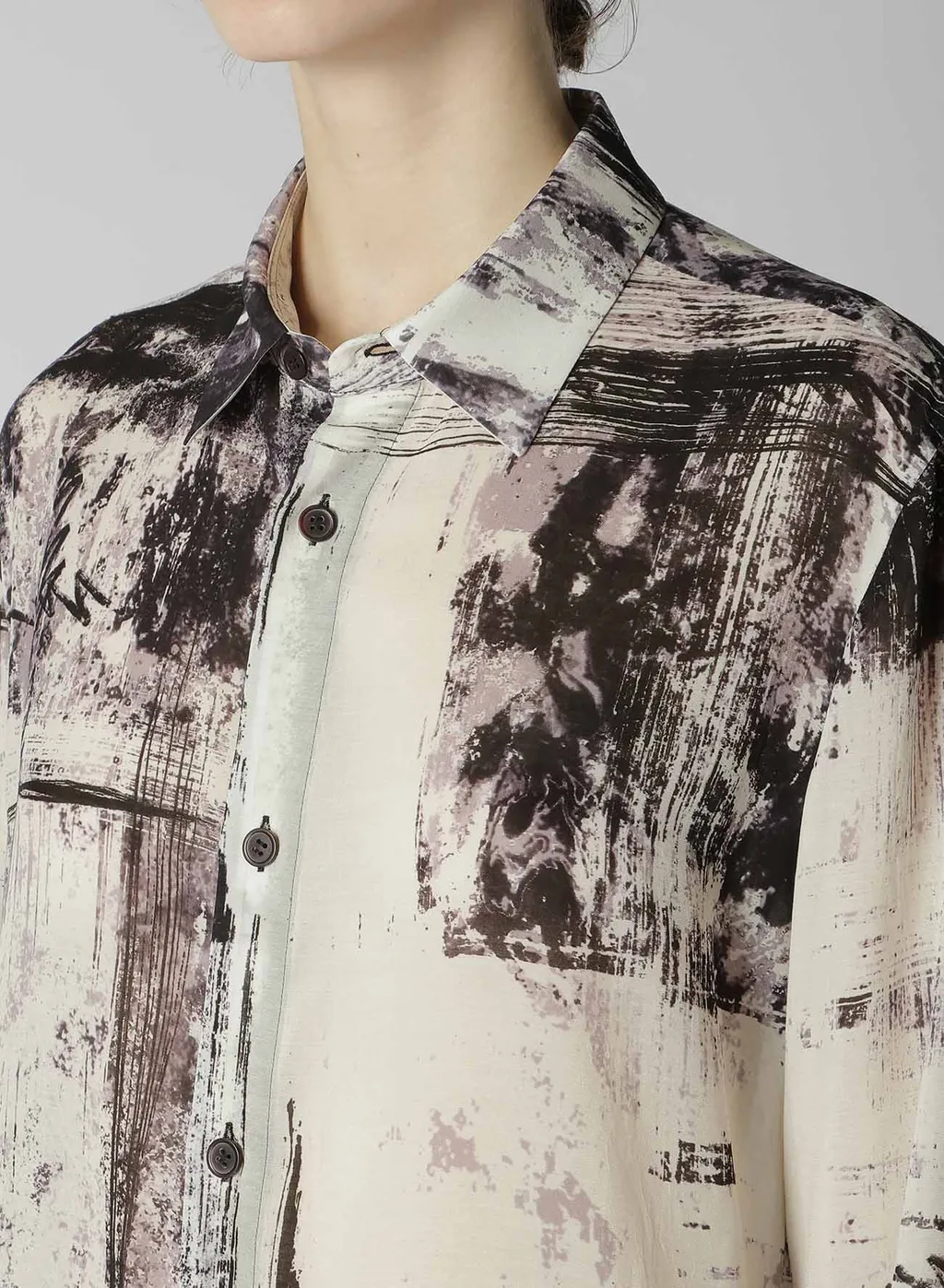 Cu/ Lawn Blurred Check Blouse