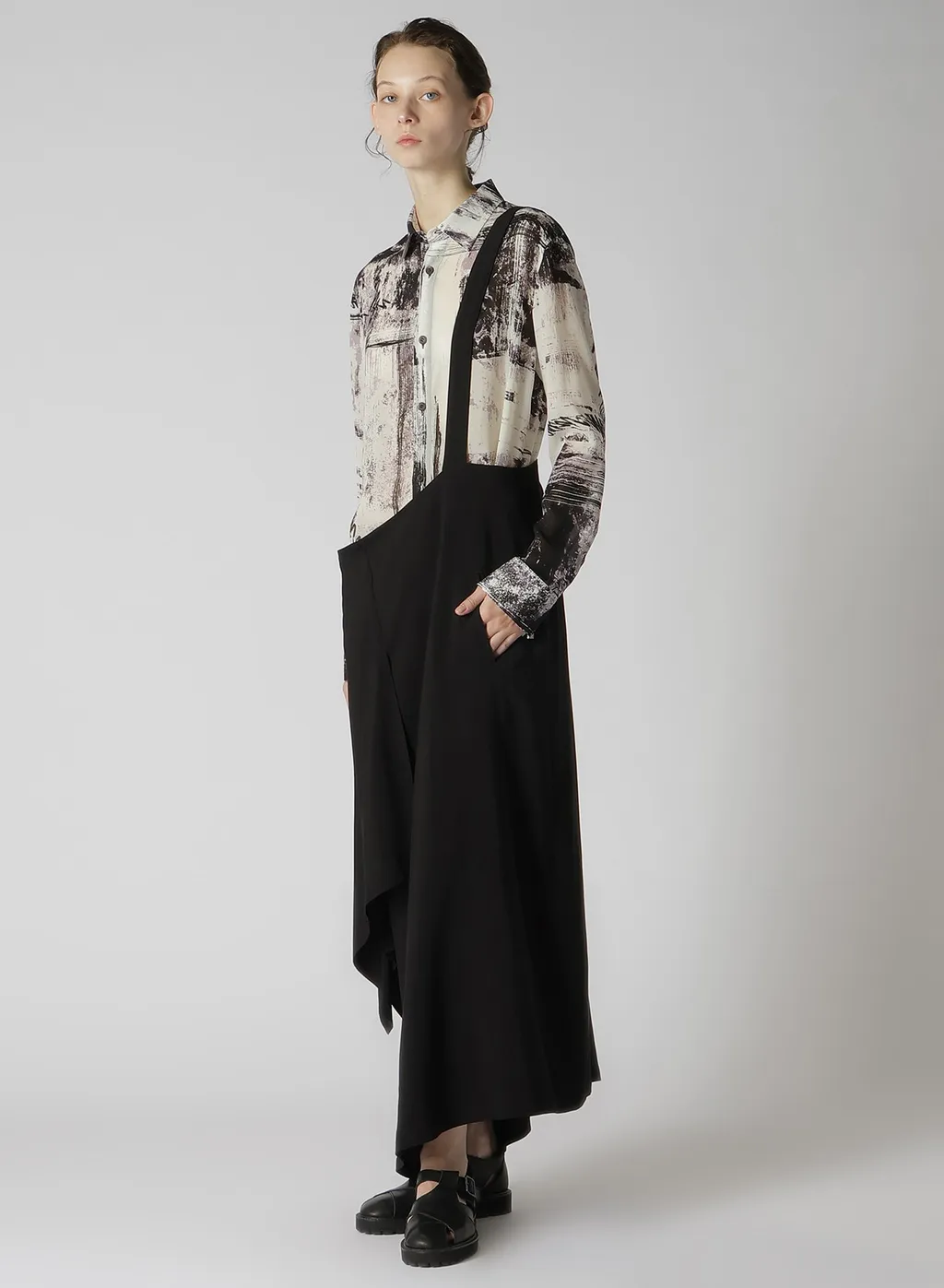 Cu/ Lawn Blurred Check Blouse