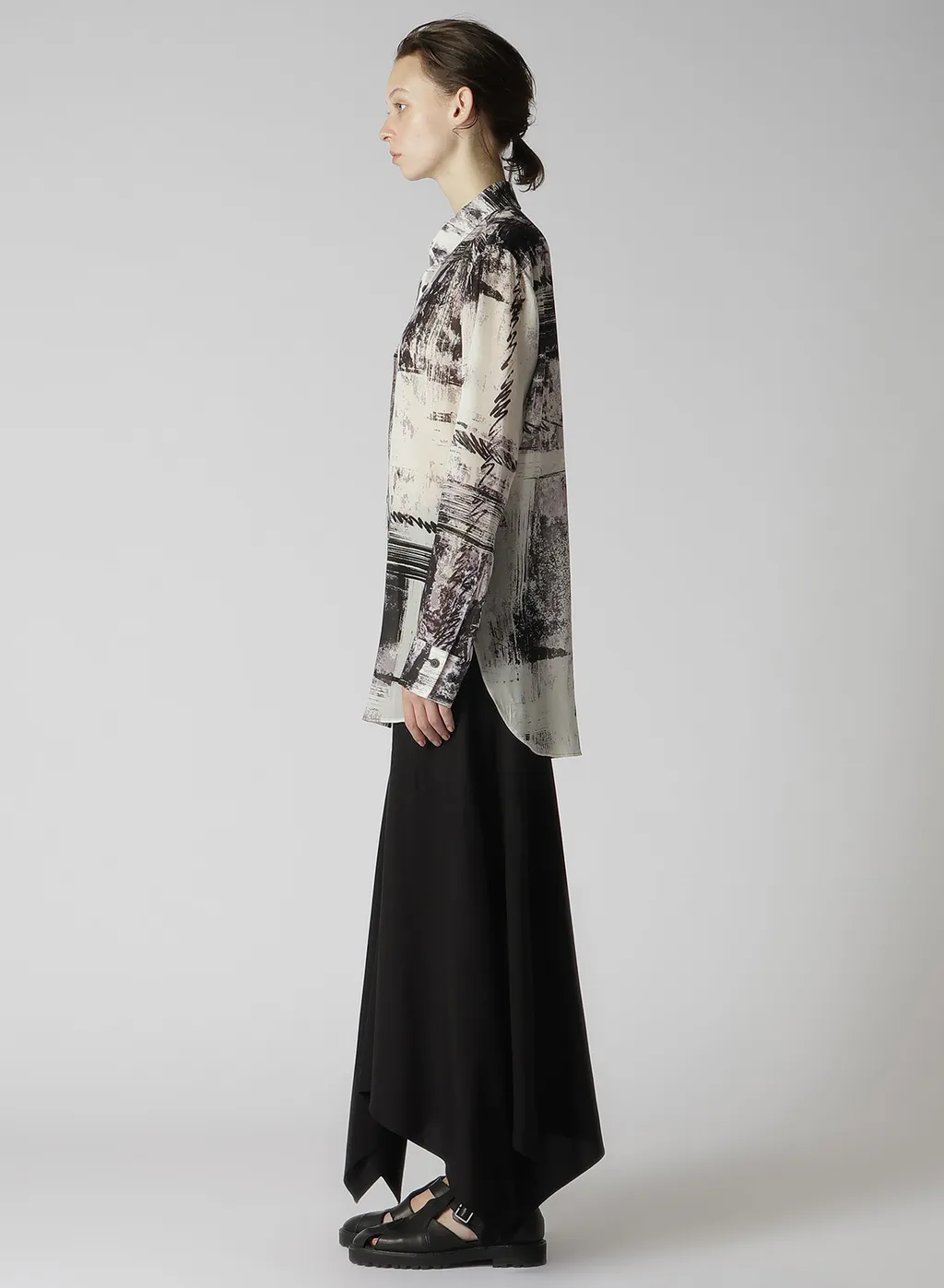 Cu/ Lawn Blurred Check Blouse