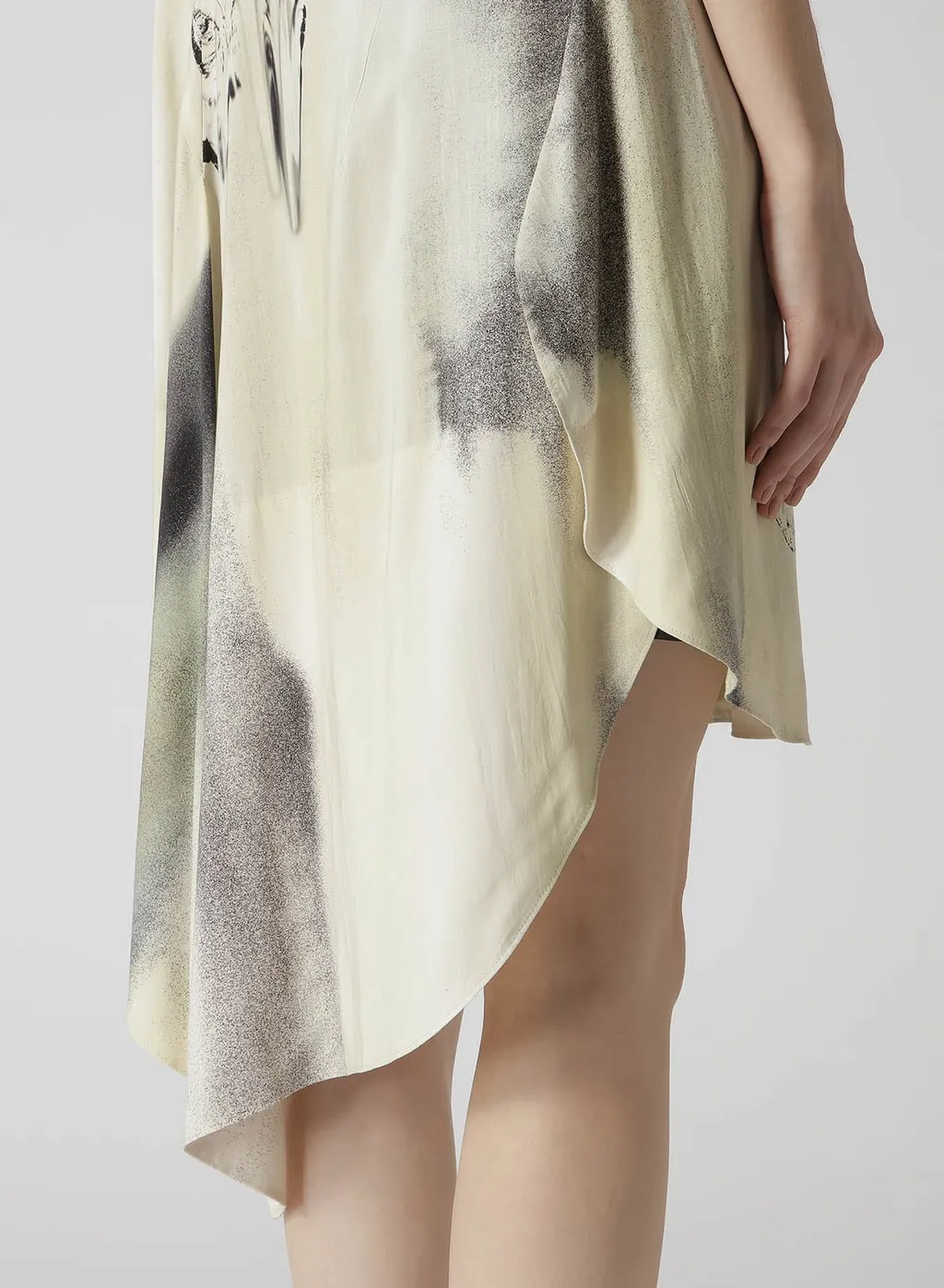 Swimming Butterfly Print Asymmetric Jacket