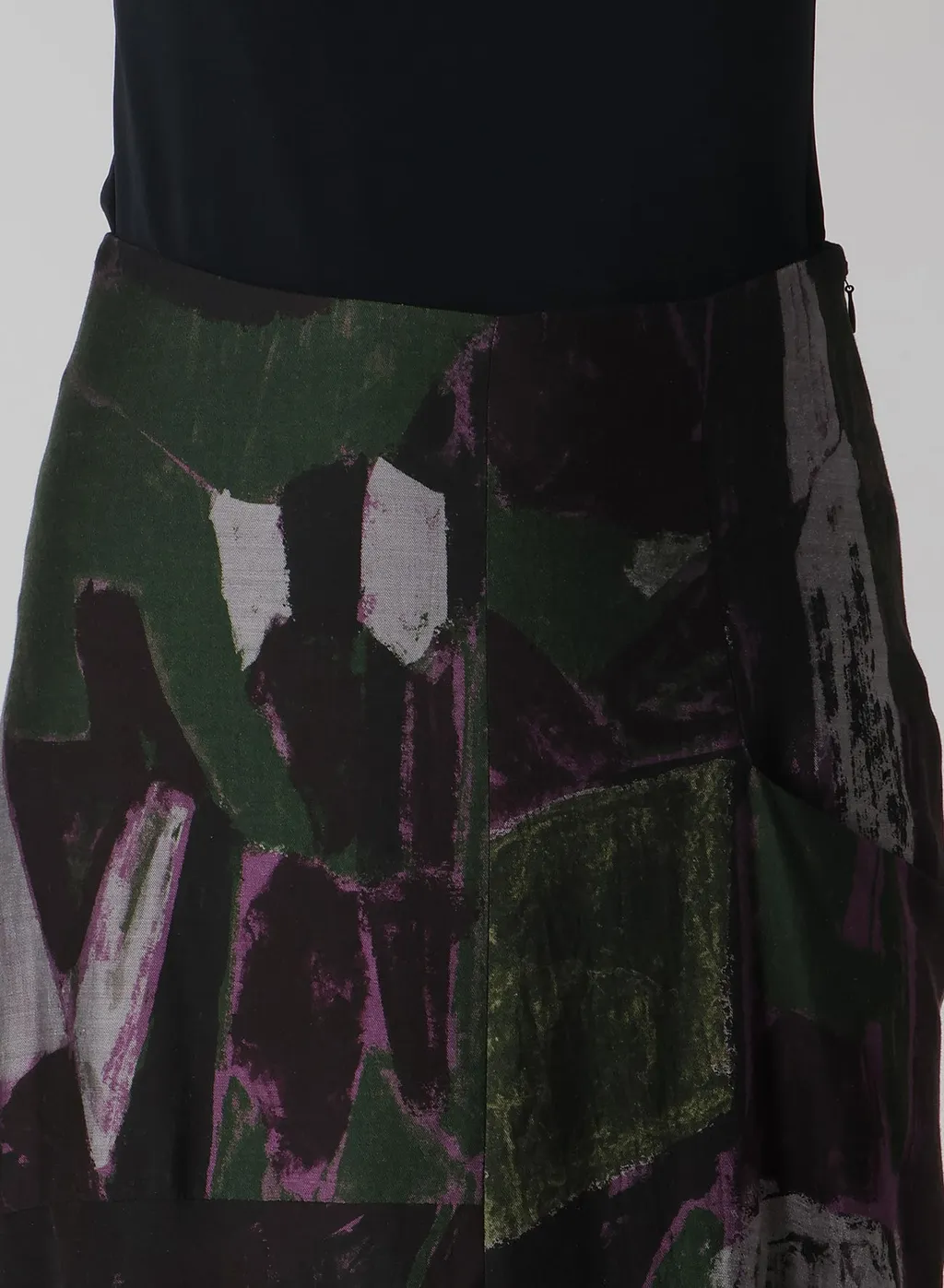 Cu/Dungaree Twill Painted City Left Cloth Skirt