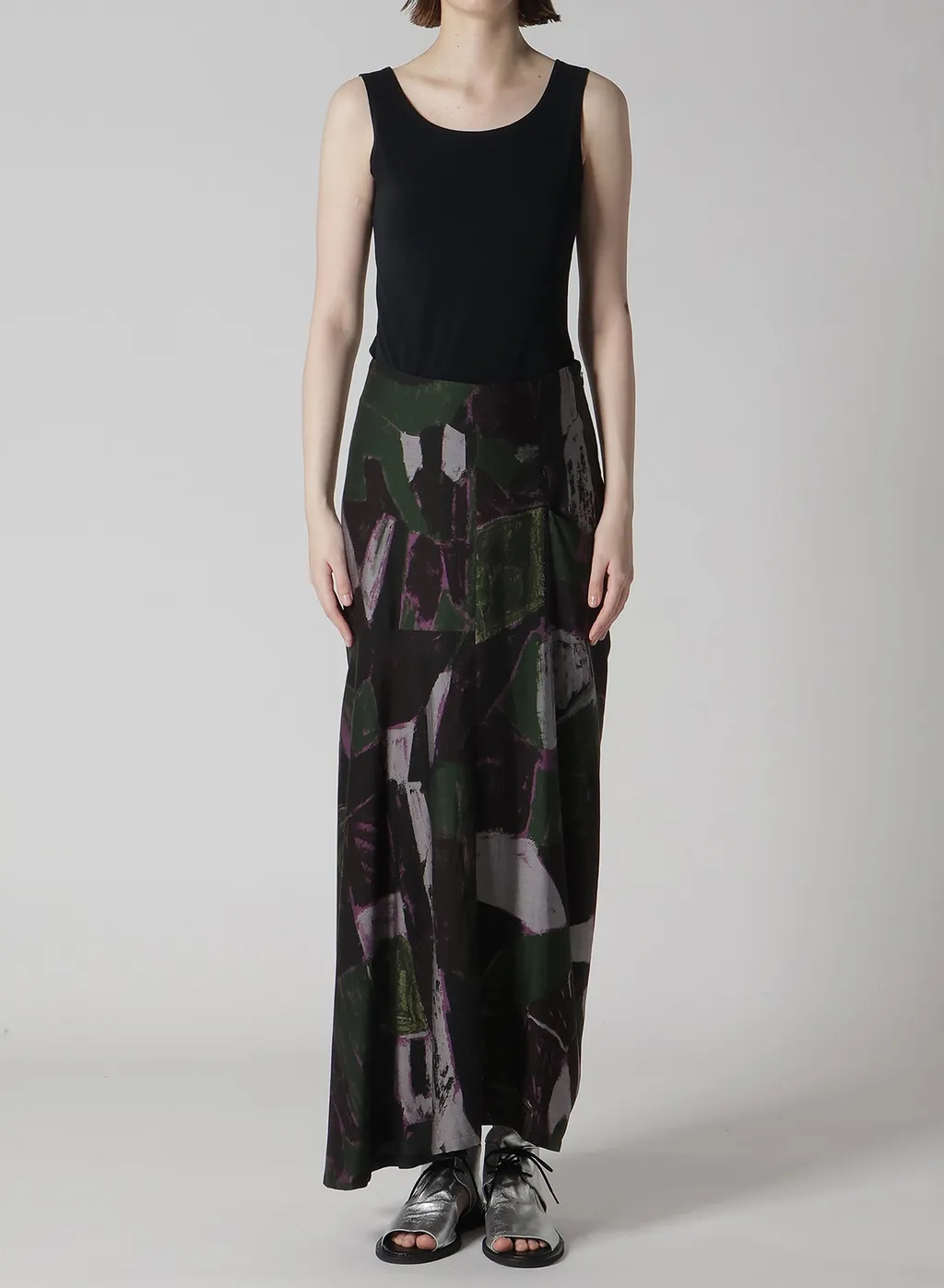 Cu/Dungaree Twill Painted City Left Cloth Skirt