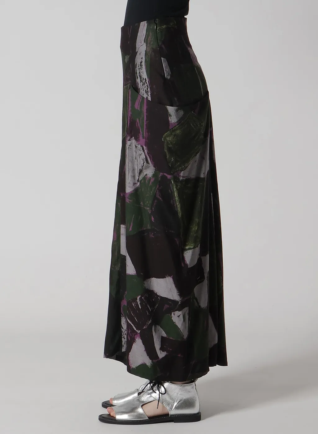 Cu/Dungaree Twill Painted City Left Cloth Skirt