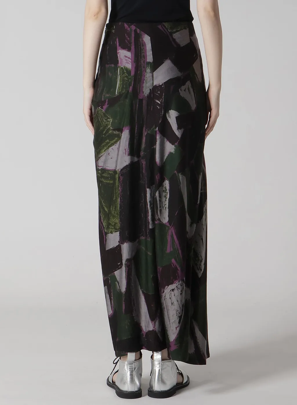 Cu/Dungaree Twill Painted City Left Cloth Skirt