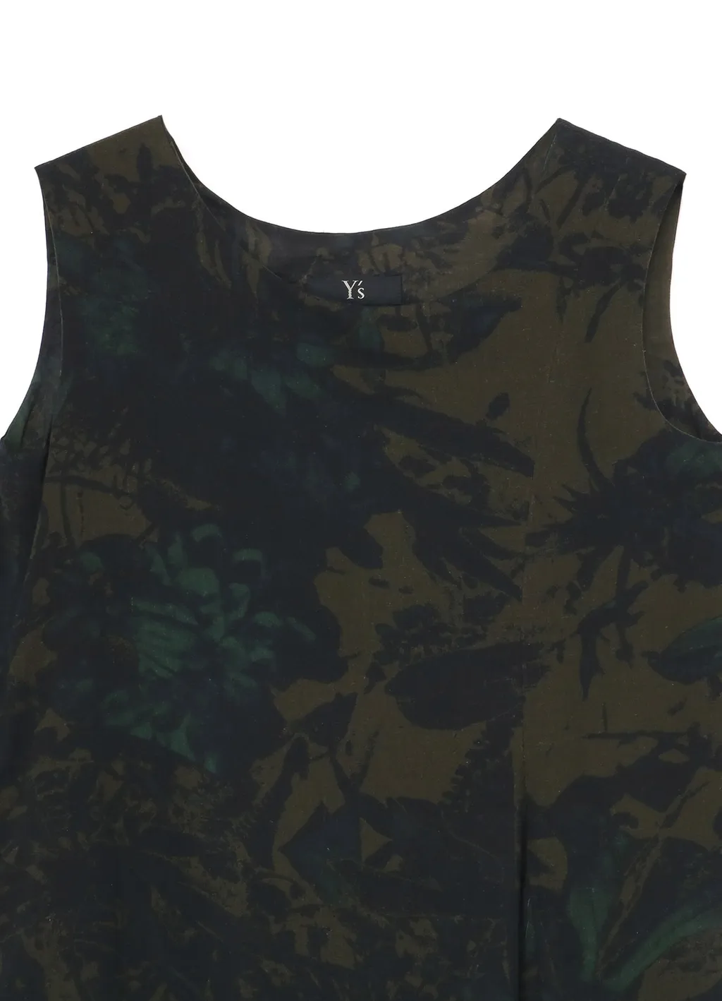 Withering Flower Front Slit Long Blouse