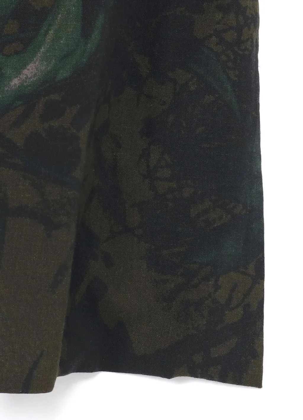 Withering Flower Front Slit Long Blouse