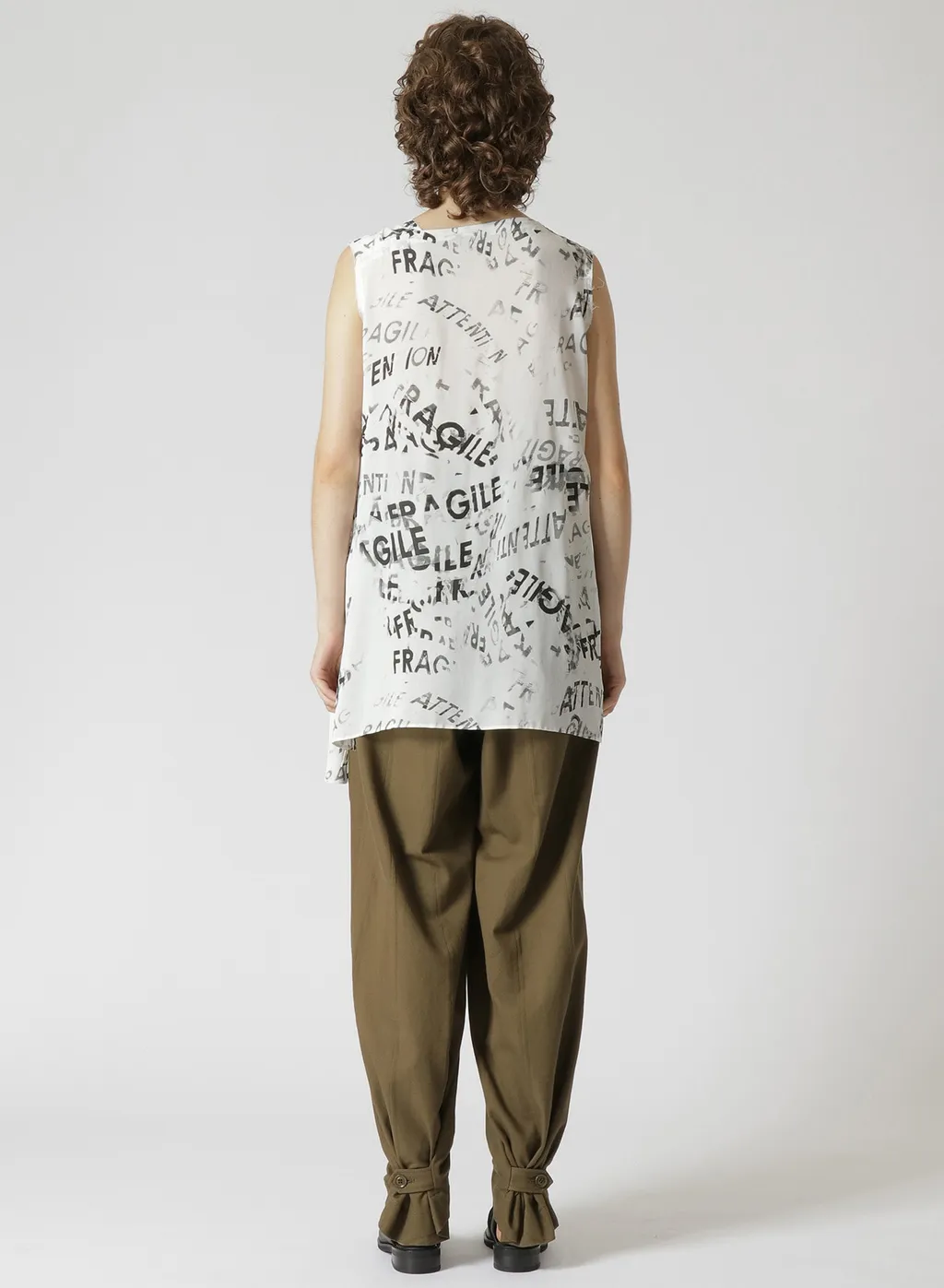 Rayon Georgette Sleeveless Flap Panel Top