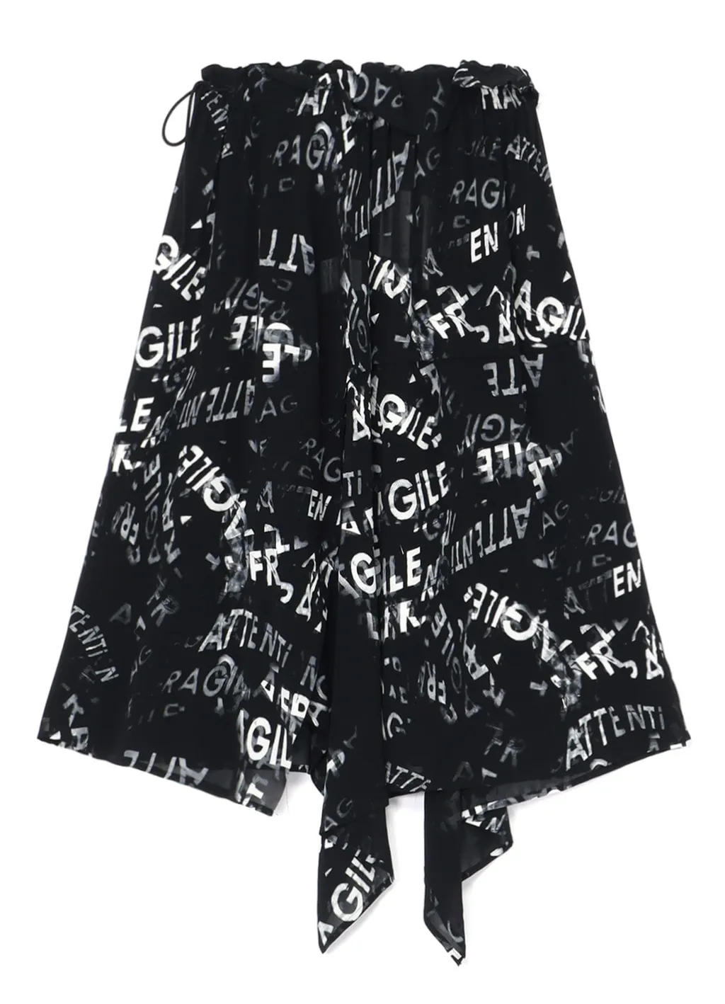 Rayon Georgette Asymmetric Skirt