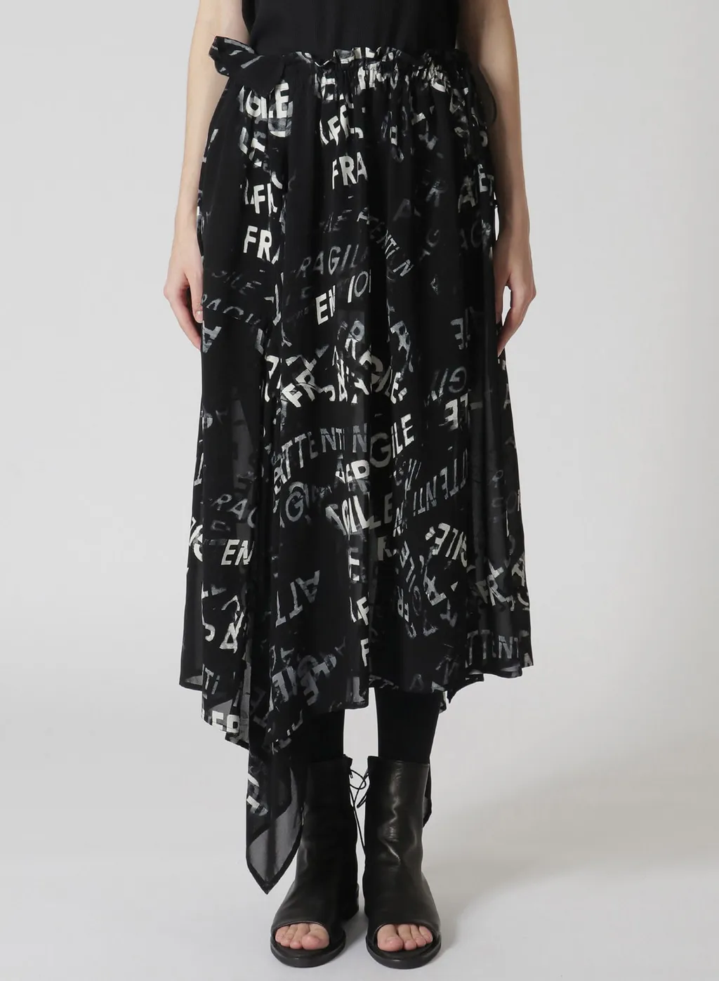 Rayon Georgette Asymmetric Skirt