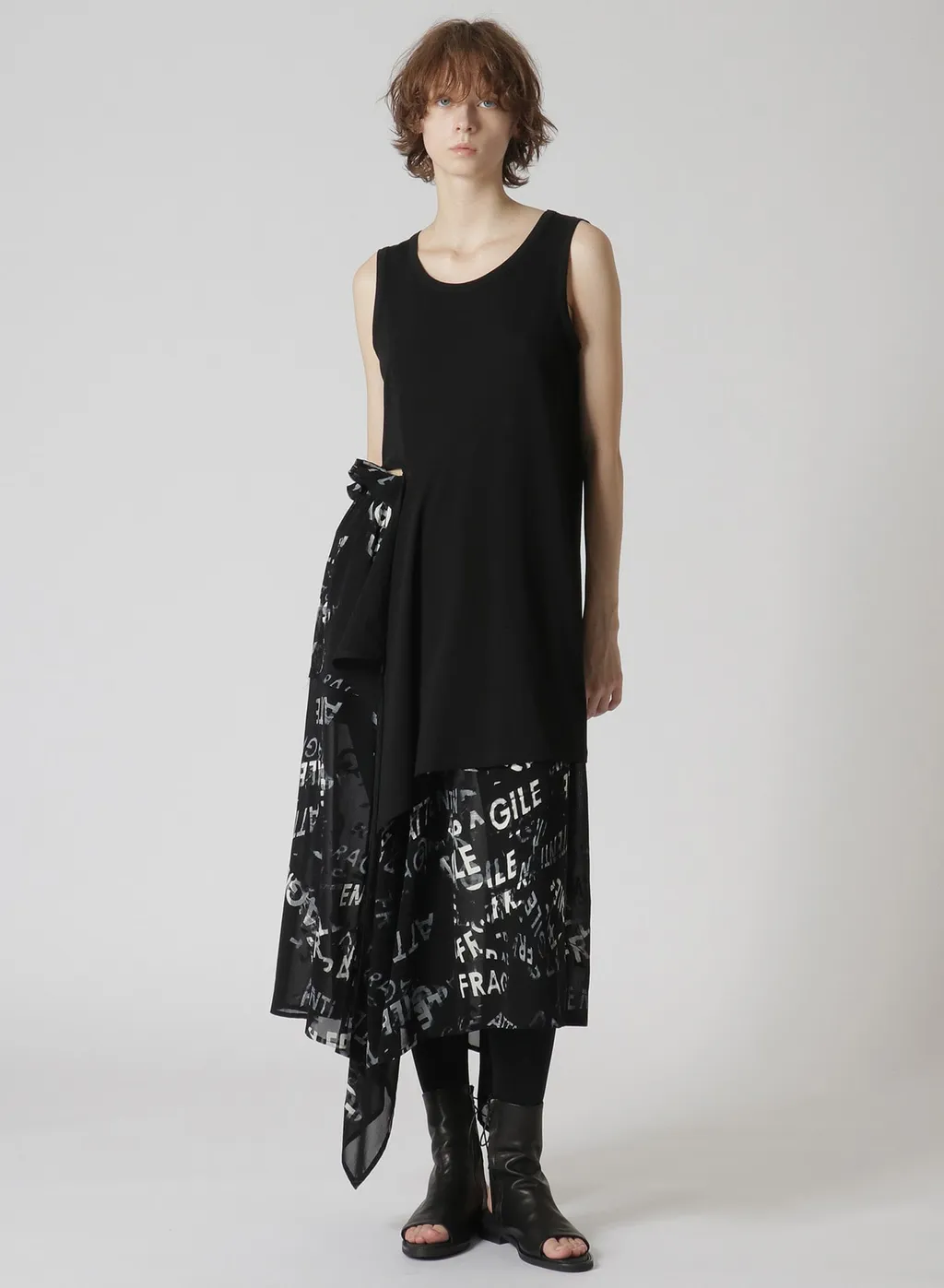 Rayon Georgette Asymmetric Skirt