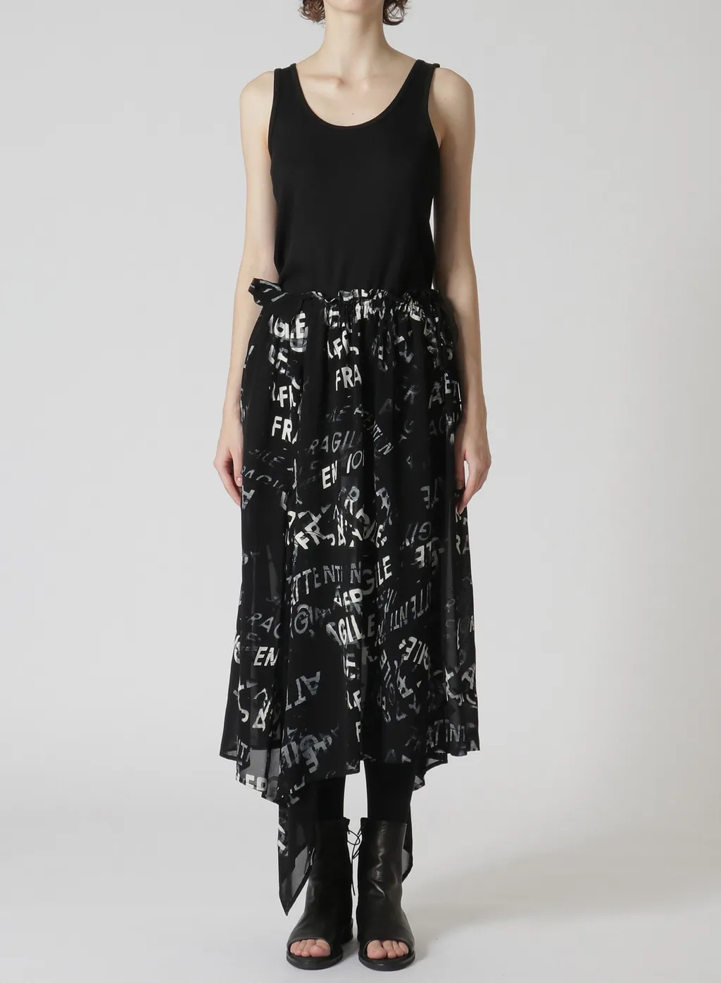 Rayon Georgette Asymmetric Skirt