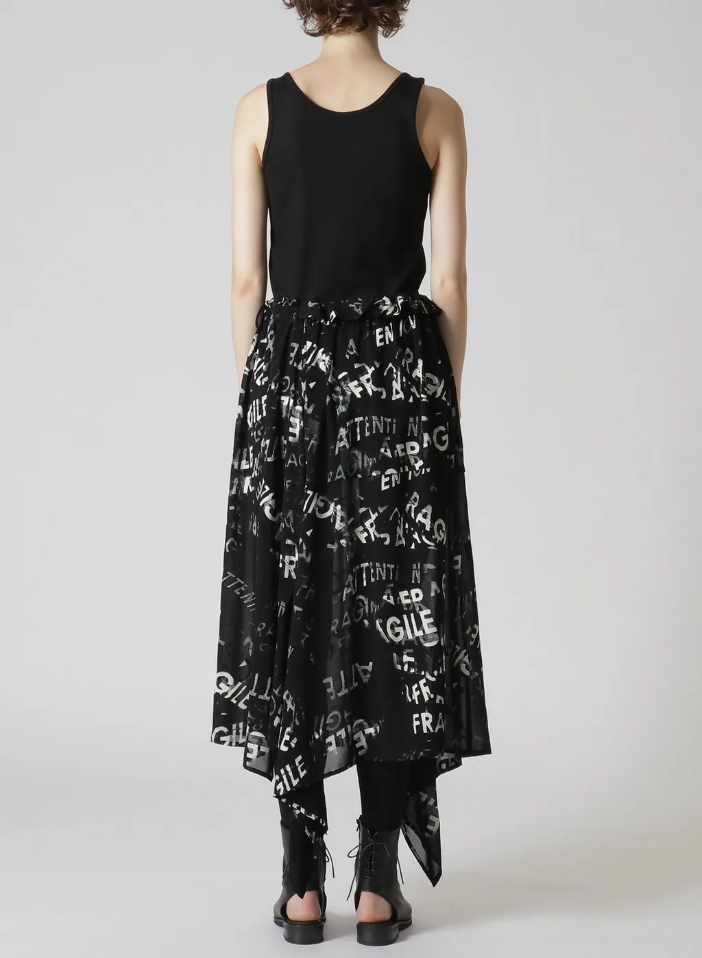 Rayon Georgette Asymmetric Skirt
