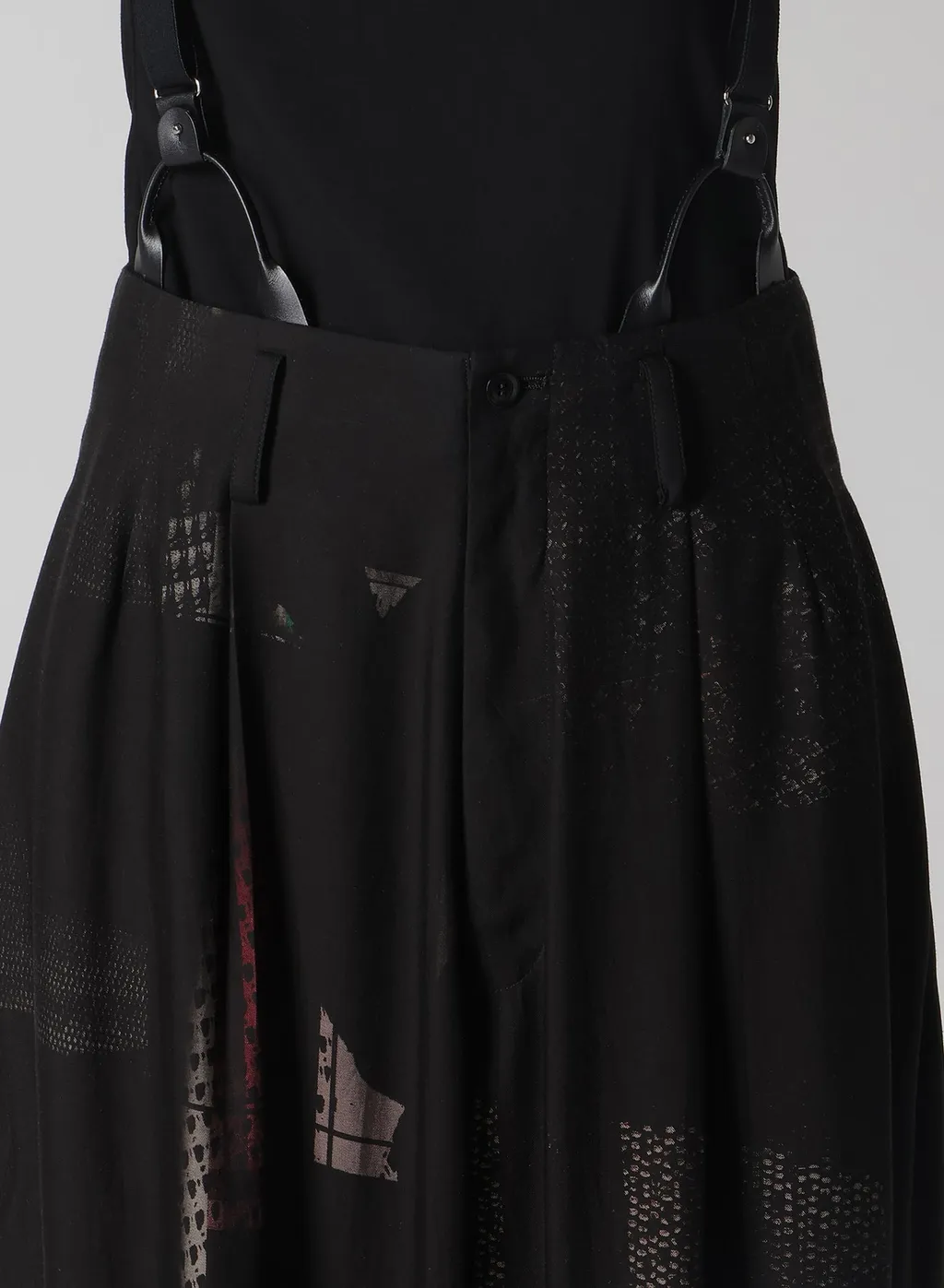 Cu/Dungaree Twill Dark Neon Print Suspender Pants