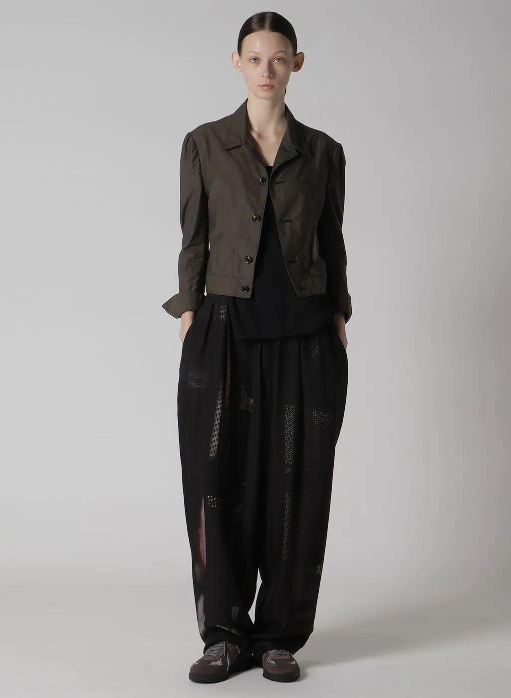 Cu/Dungaree Twill Dark Neon Print Suspender Pants