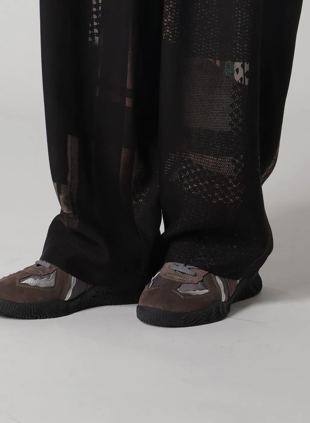 Cu/Dungaree Twill Dark Neon Print Suspender Pants