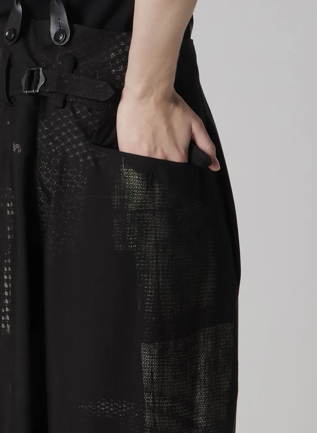 Cu/Dungaree Twill Dark Neon Print Suspender Pants