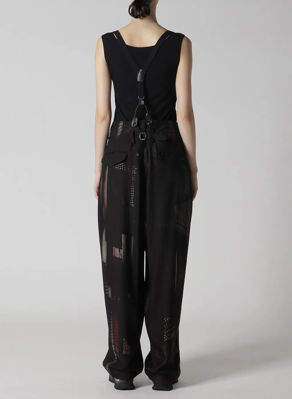 Cu/Dungaree Twill Dark Neon Print Suspender Pants