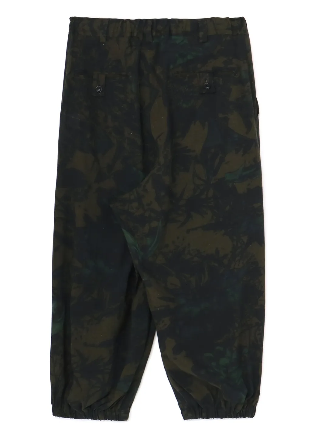 Withering Flower Eleastic Band Hem Pants